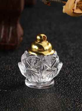 莲花亚克力吊圆形嘎打乌盒舍利塔舍利子心可空开的挂件CDX挂件配