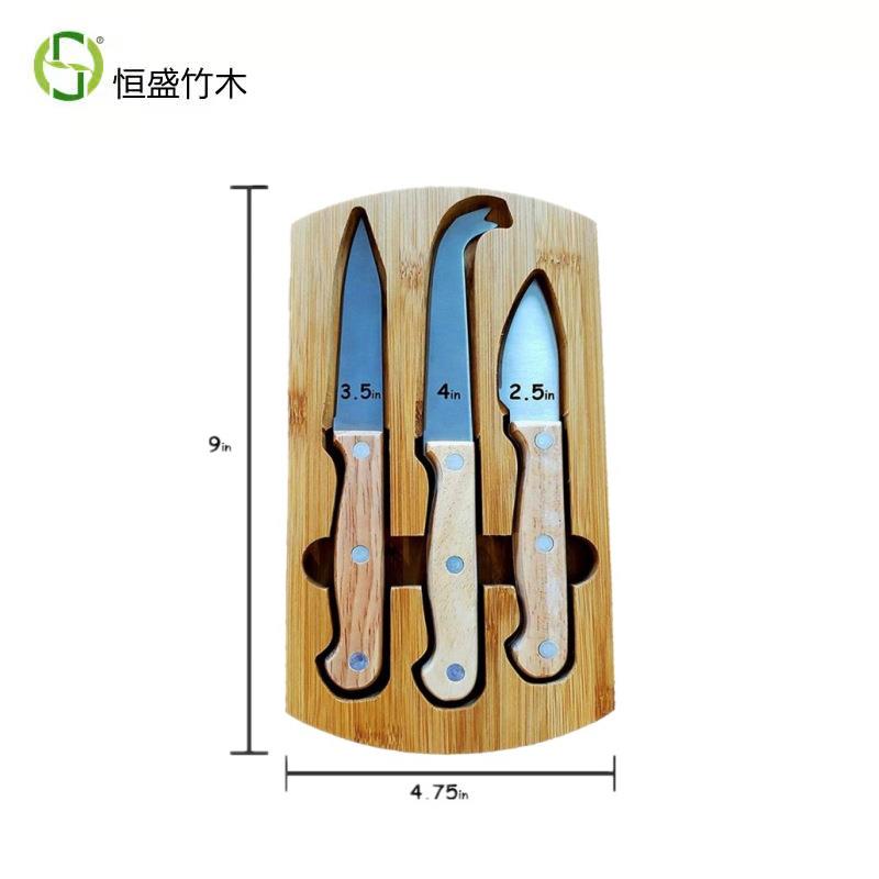 恒盛竹木蛋糕托盘圆形三层芝士托盘
