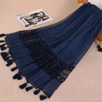 Thickened women lace scarf cotton linen shawl BS529 棉麻披肩
