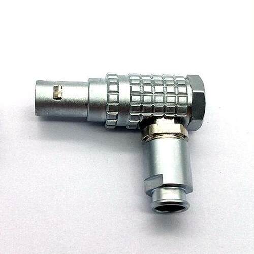 B系列90°弯头航空头连接器 圆形推拉自锁LHG.-B插头