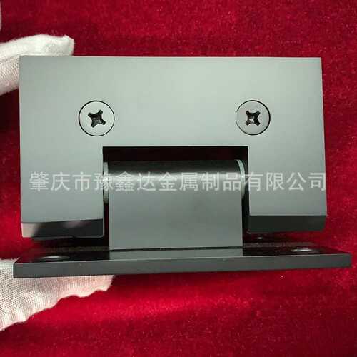 JM-101 直角直边玻璃对墙全铜无框玻璃合页 欧美款实心黄铜浴室夹