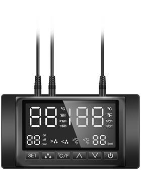 PWM0-10V信号无极调速旋钮控制器温湿度控制数显控制器静音