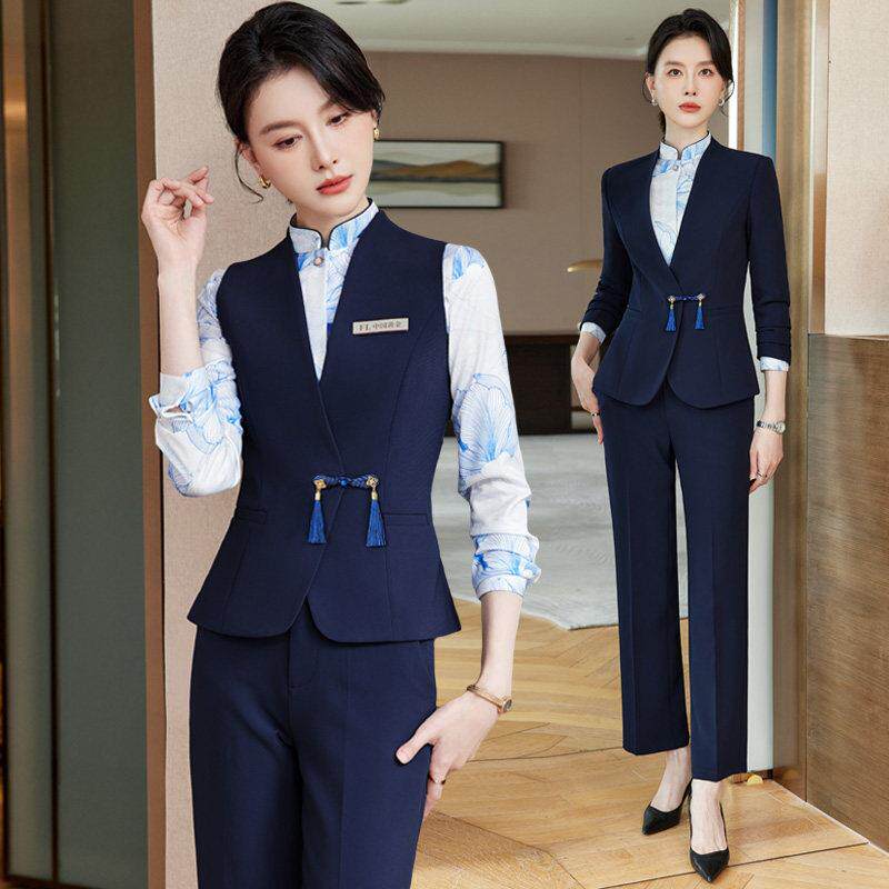 职业装马甲套装女正装西服气质教师酒店经理案场美容师金店工作服