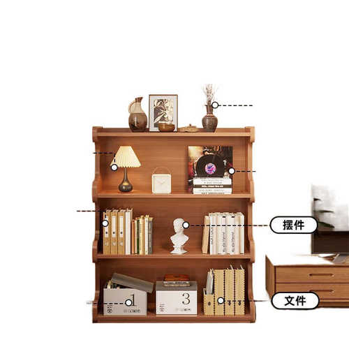 置物架多层收纳架落地客厅靠墙书架家用杂物储物柜简易楠竹货架子 - 封面