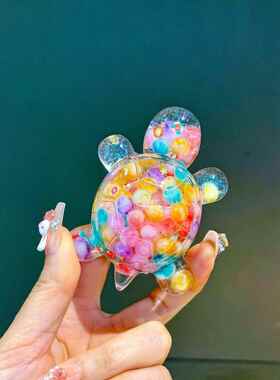 抖音直播爆款大乌龟夜光流沙乌龟汽车桌面办公室摆件 DIY饰品潮玩