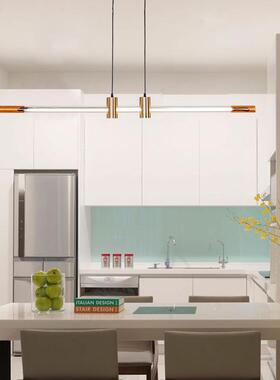 极代简餐厅一字吊台灯设吧计师办公室后现简约岛DD00016玻璃长条