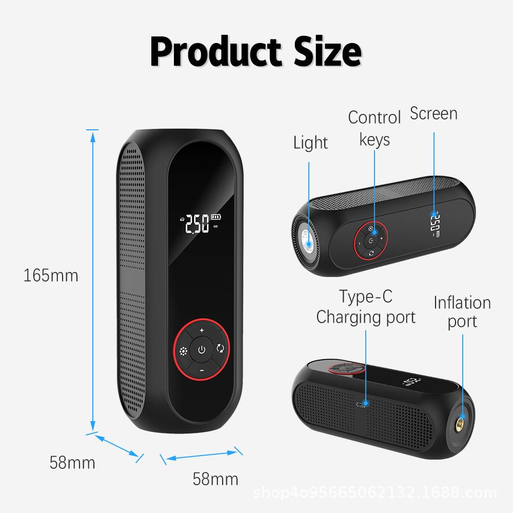 款车载打气泵便携爆充气泵式无线充气泵胎充气轮泵电动QVO打气冲