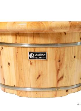 家泡脚桶木桶用泡小腿脚桶保木质制按实摩木盆足浴776盆木温盆洗