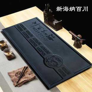 创意图案乌金石茶盘家用简约天然整块办公室泡茶台实力工厂