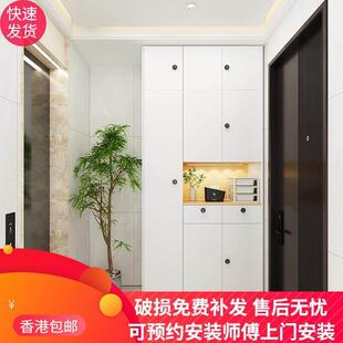 【香港包】家用门口新款鞋柜爆款楼道电梯口带锁定制收纳大容量