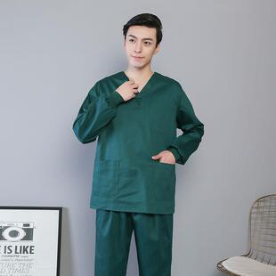 高档丁格尔纯棉洗南手衣短袖隔离衣术手室女刷手ICU妇科医院工产