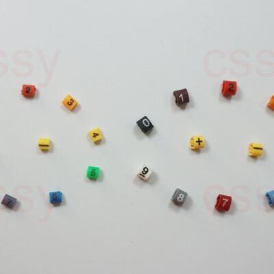 号码管数字管标示管内齿套管0-9+-0.75-10平方彩色混合套装