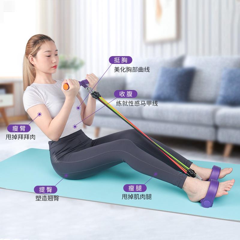 厂家脚蹬拉力器男女士健身脚踏拉力绳瘦腰瘦手臂仰卧起坐辅助