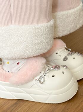 【拆卸】冬季居家保暖外穿轻便EVA女士棉拖银色创意猫咪毛毛鞋