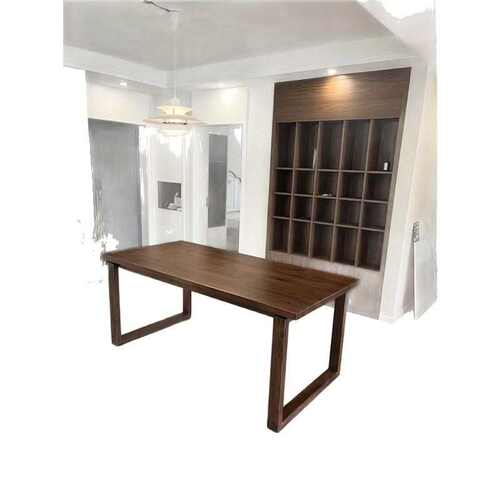 纯实木餐桌长方形吃饭桌子家用大板胡桃木色小户型餐桌椅餐饮家具