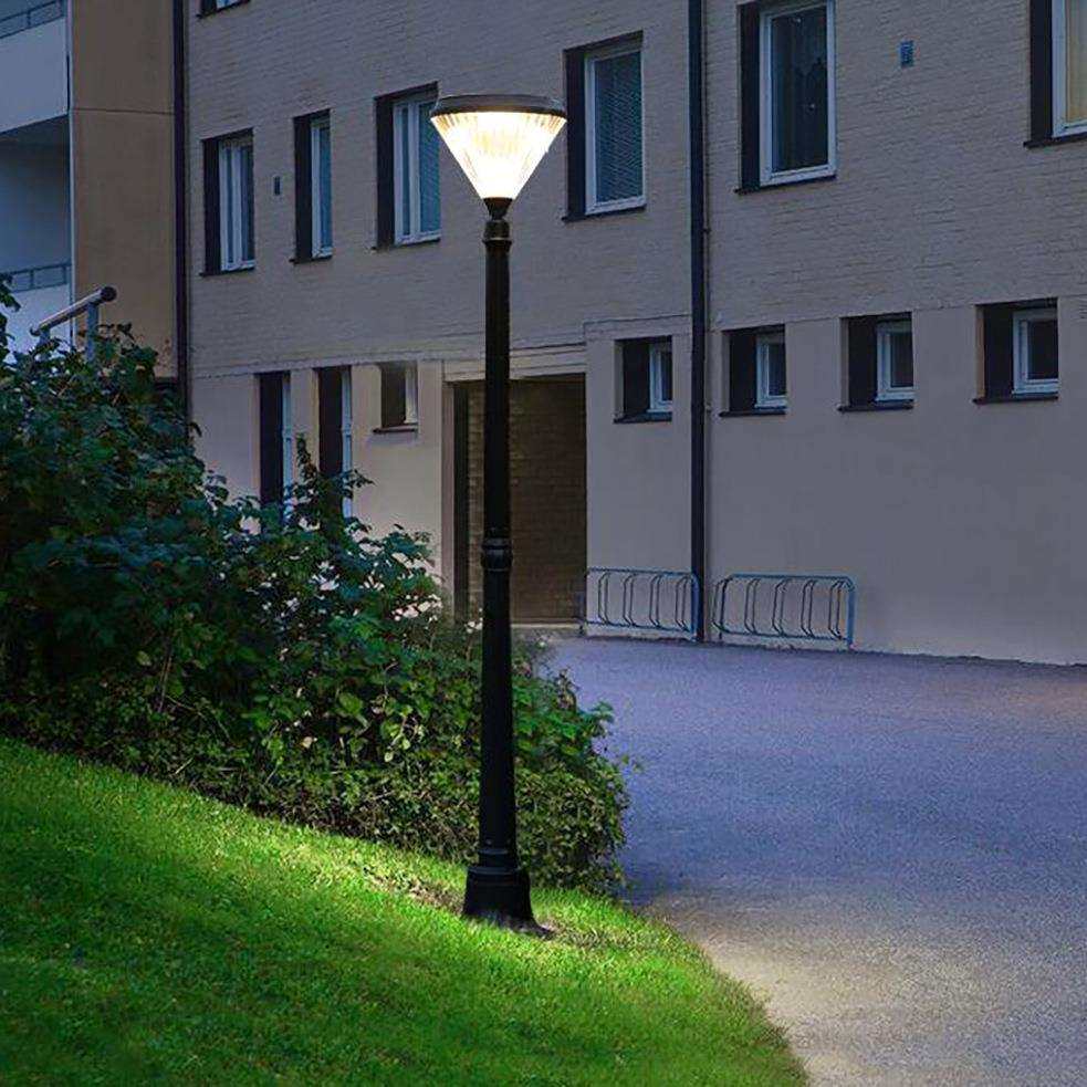 LED高亮太阳能庭院灯 现代简约户外防水led路灯 家用小区花园别墅