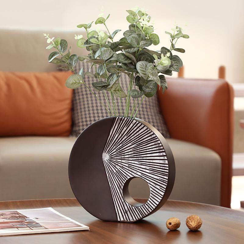 天台悦先轻奢高档花瓶高级感艺术现代中式客厅插花干花电视柜玄关,家居饰品,花瓶,淘宝优惠券,粉丝福利购,淘宝优惠卷