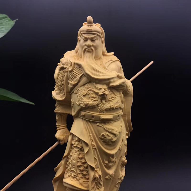 小叶黄杨木关公家居 雕刻 摆饰摆件 工艺品 厂家供应出售