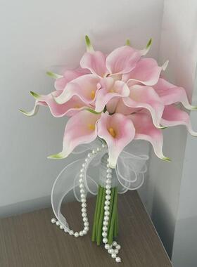 韩式郁金娘香马蹄030201领真证手捧花婚莲礼仿花拍照道具婚礼新装