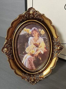 欧式复古树脂相框家居装饰壁挂文艺轻奢雕花画框玄关摆设墙饰