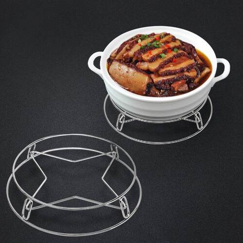 Kitchen Countertop Heat-Resistant Pad Round Stainless Steel