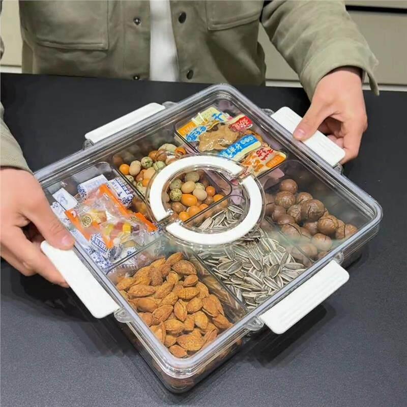 冰粉调味盒香料收纳盒家用食品级大料干果糖果盒零食盘分格密封盒