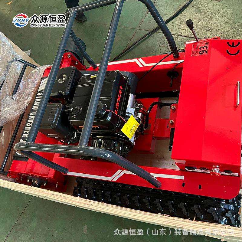 济宁工厂生产割草机宽度1.2米割幅 遥控履带式智能无人割草机小型