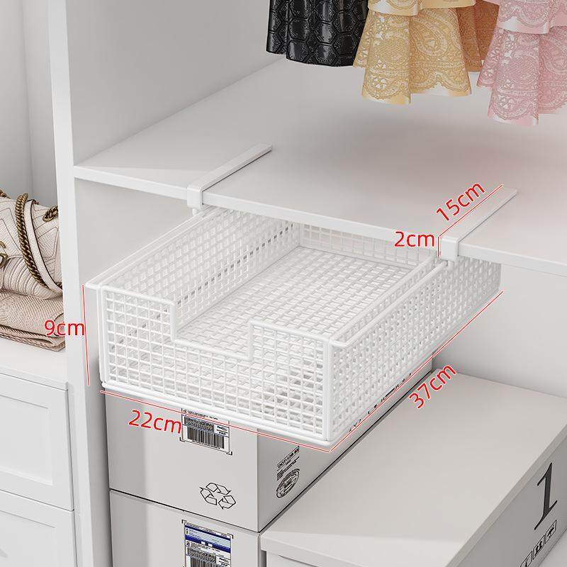 衣柜抽拉隔板抽屉式内衣置物架分层神器衣服收纳衣物下挂篮免打孔,收纳整理,内衣收纳盒,淘宝优惠券,粉丝福利购,淘宝优惠卷