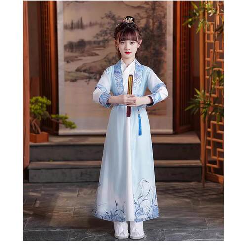 新款士儿童古装演出服男童侠服汉服孩台话剧表影演服装小视侠客书