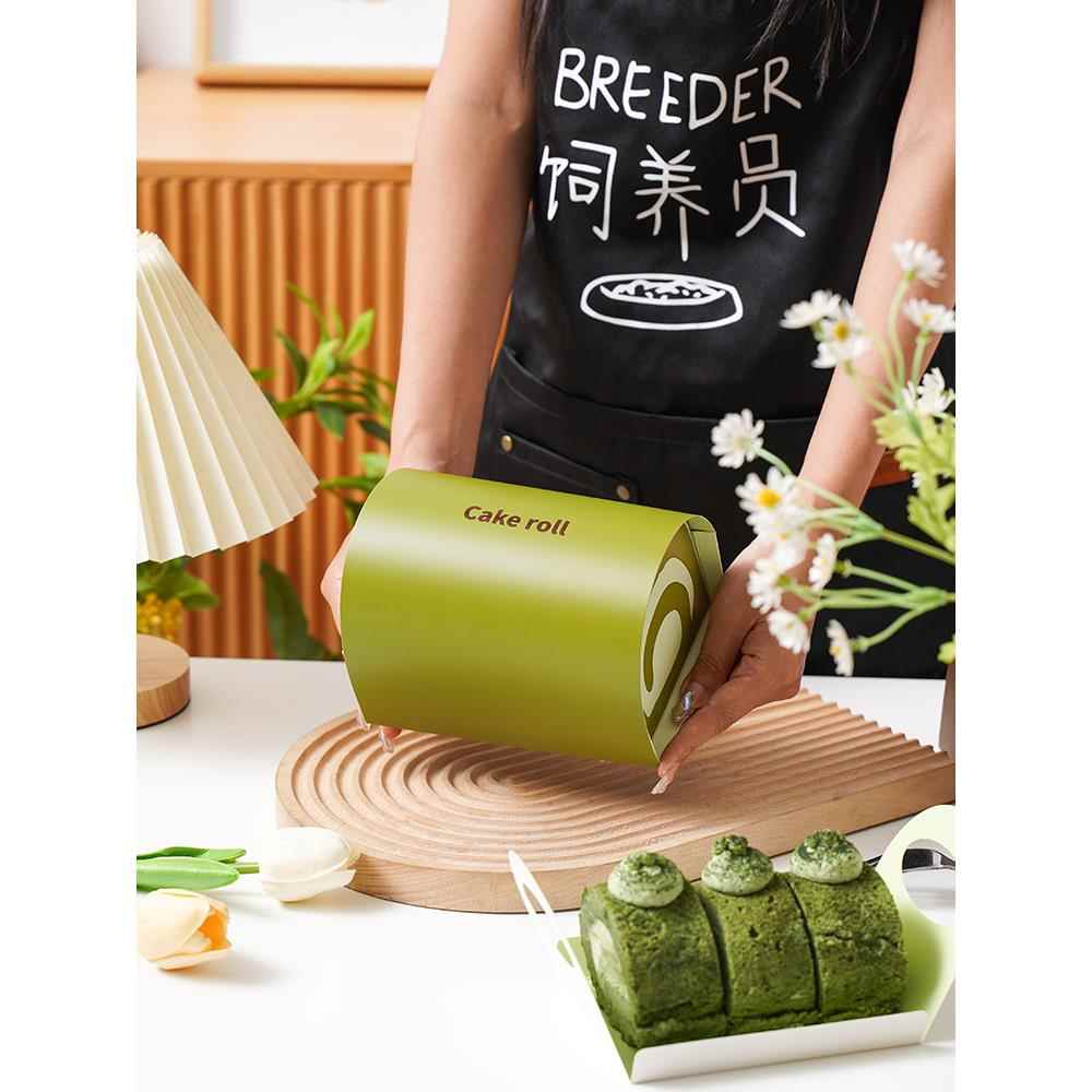 定制logo 蛋糕卷包装盒子切件瑞士卷毛巾卷梦龙牛角包虎皮可颂盒