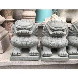 现货高8公分粗狮头石雕北京狮子头摆件青石石狮墓园狮装饰工艺品