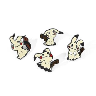 4 pcs Cartoon Animal Breast Brooch Set Funny Mimikyu Enamel