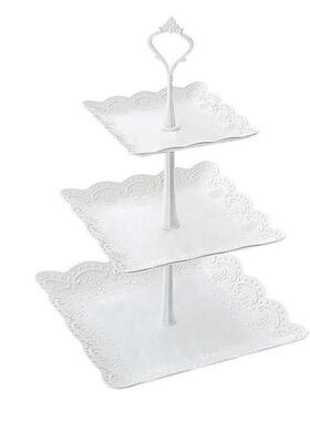 Plastic Cake Stand Afternoon Tea Wedding Plates Party