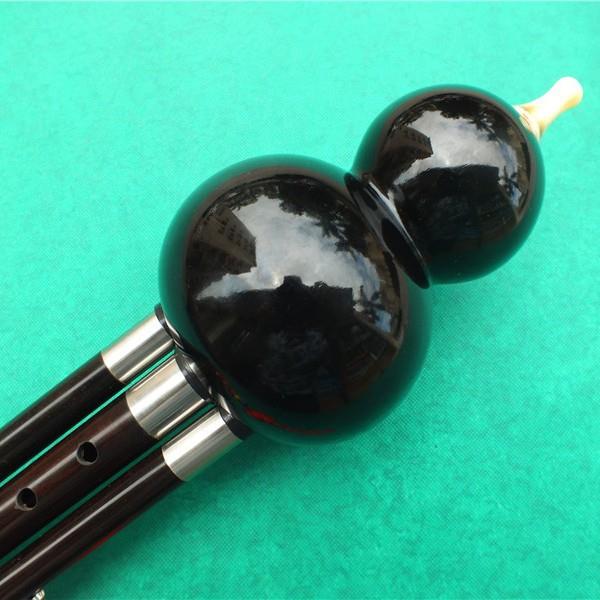 葫芦丝乌木黑檀木葫芦丝厂家直销云南葫芦丝降B调三音可拆工艺品