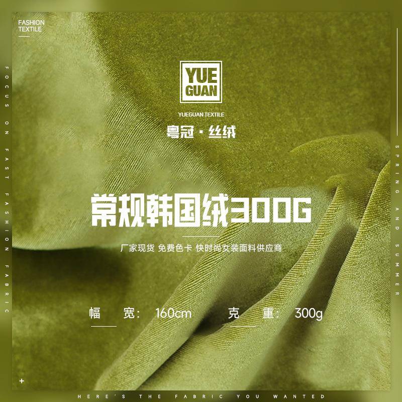 300g韩国绒面料金丝绒布料丽丝绒南韩绒单面绒不倒绒弹力丝绒针织