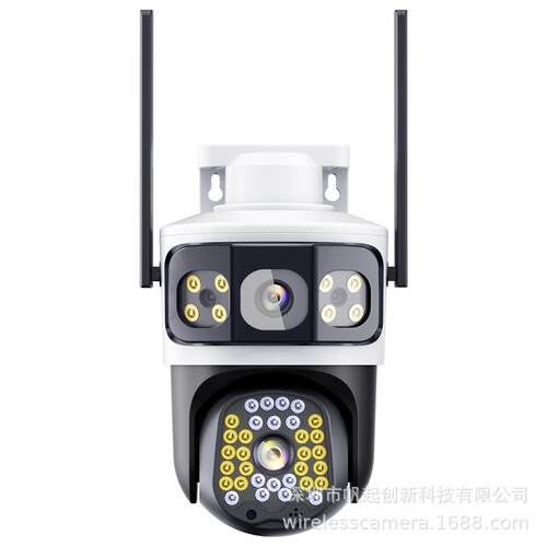 小鹰看看OKAM三画面枪球联动摄像头三镜头监控器全景无死角手机