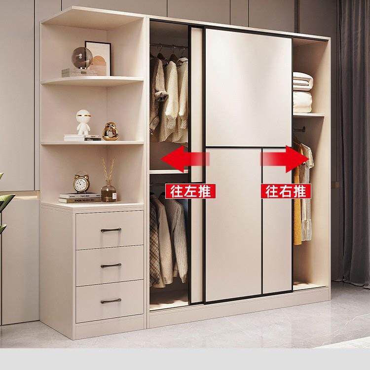 新款全实衣柜家用卧室简木现代组合储13物收约户纳衣橱小型实木衣