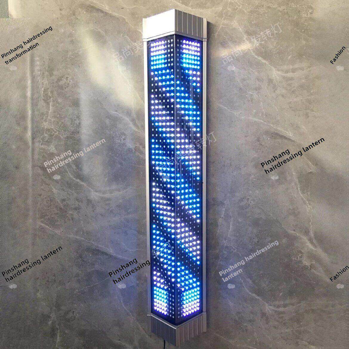 理发店三角LED轻奢美发灯防水挂墙发廊理发店门口覆古带遥控转灯
