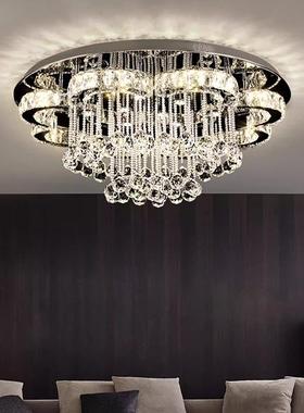 d法式客厅19908水晶灯简约奢轻现吸顶灯le灯具意式后代房间卧室灯