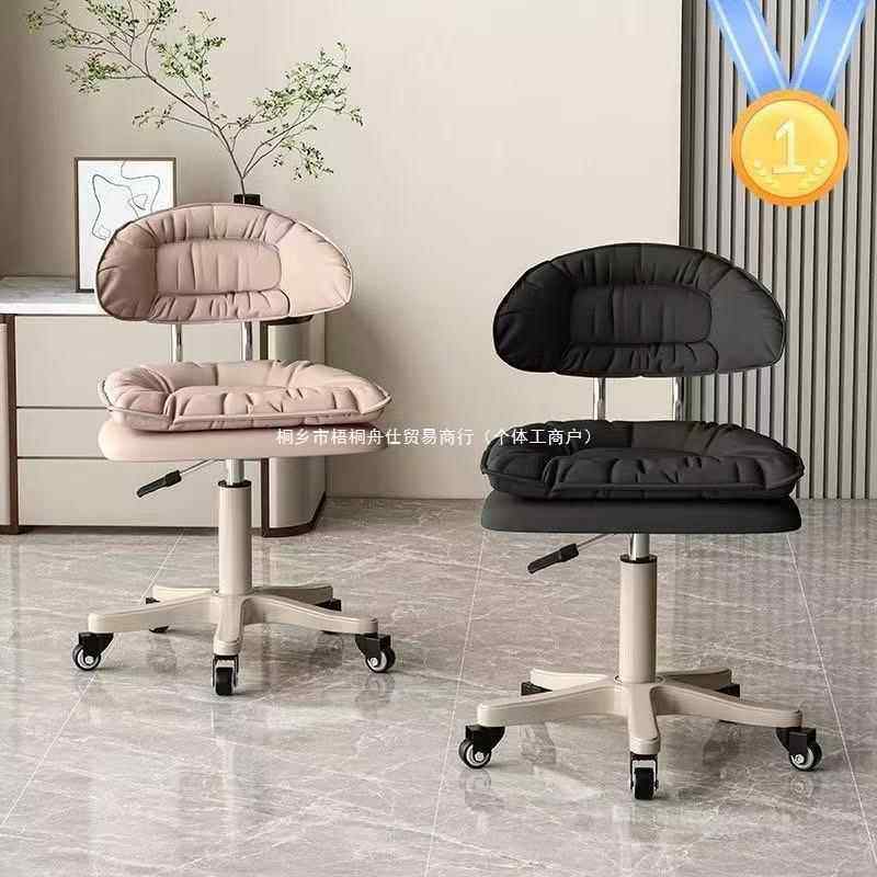 娃新款用矮凳带儿童软包靠背椅子轮静音动滑47轮凳餐家椅美甲椅