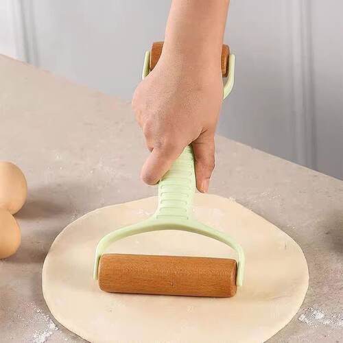 2-in-1 Multi-functional Solid Wood Rolling Pin with Double R