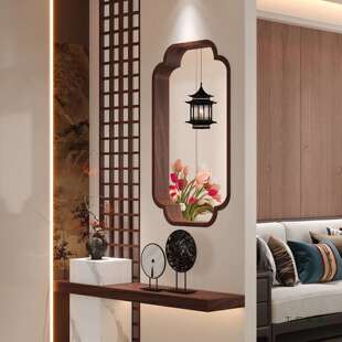 宋式美学格栅小轩窗复古风宋代实木海棠角茶室客厅入户门屏风花窗