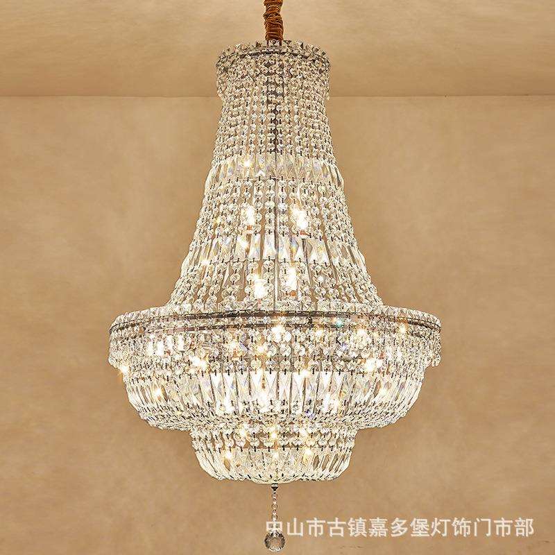婚庆婚礼吊灯轻奢水晶客厅餐厅吊灯欧式奢华高档吊灯银色饭厅灯饰