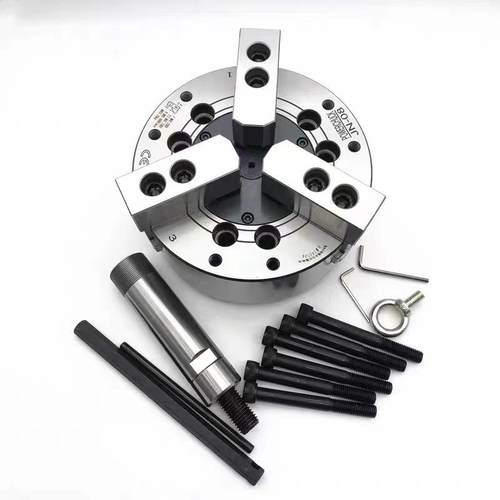 台湾标准钢体中实6寸三爪液压卡盘高精度油压动力夹头JN06