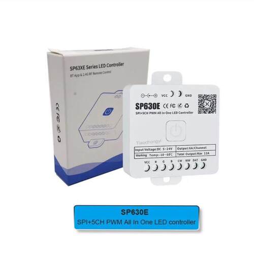 SP630E 幻彩音乐灯带控制器PWM SPI5合一led调光器