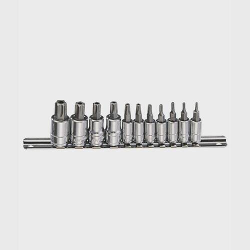 Genius天赋工具1/4″,3/8″ 11件套五星中空旋具套筒组BS-2311P