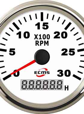 船用数显指针转速表3000RPM红色背光