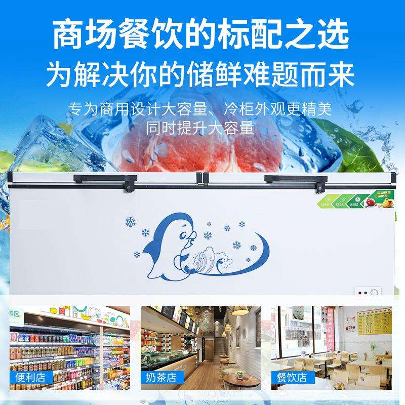 冰柜商用大容量冷柜速冻冷藏冷冻单双温卧式大型冷冻柜冻肉柜