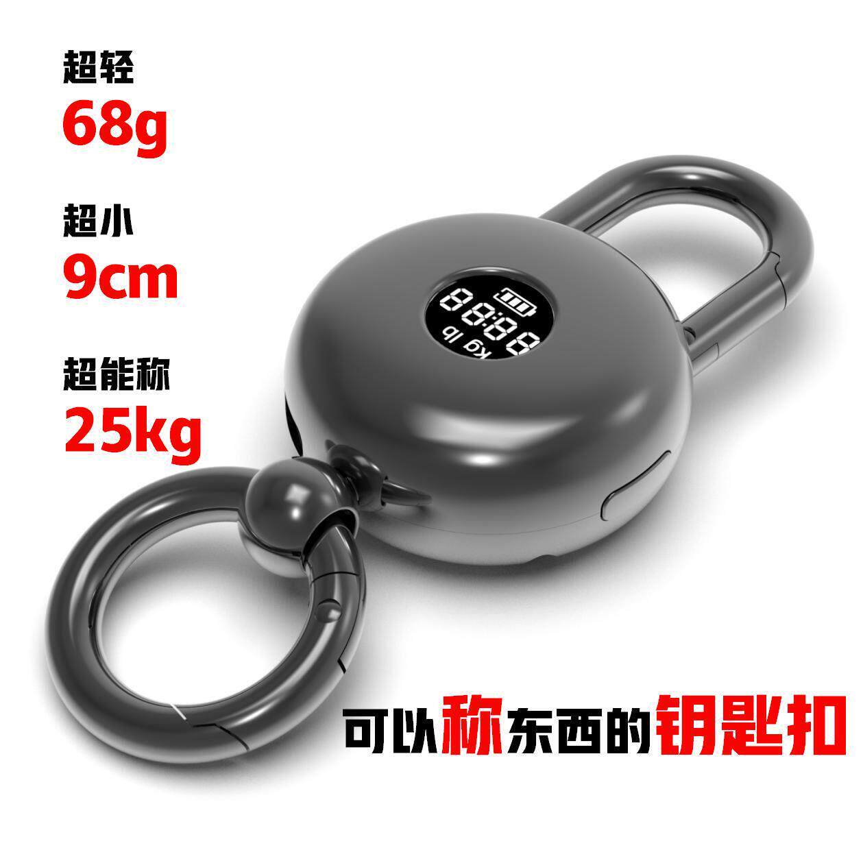 手提电子秤钥匙扣电子秤手提称简约家用迷你可携式秤防丢多功能