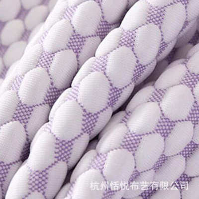 厂家供应冰丝夹层针织提花凉席面料 床笠枕套面料 针织床垫布
